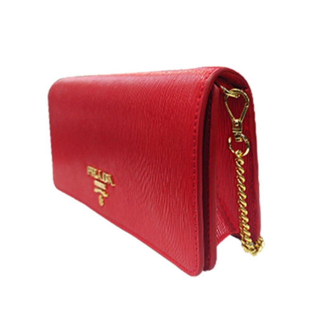 Prada Miniborse Lacca Red Vitello Move Leather Crossbody Chain – Queen Bee  of Beverly Hills