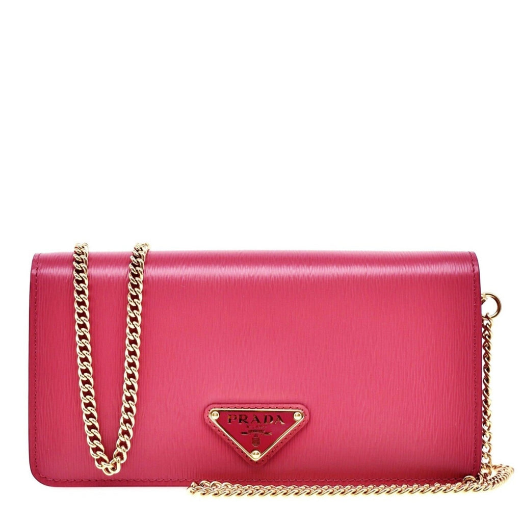 prada pink leather bag