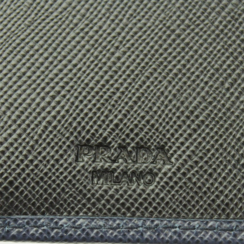 Prada Blue Saffiano Bifold Wallet (42A) – Luxury Leather Guys