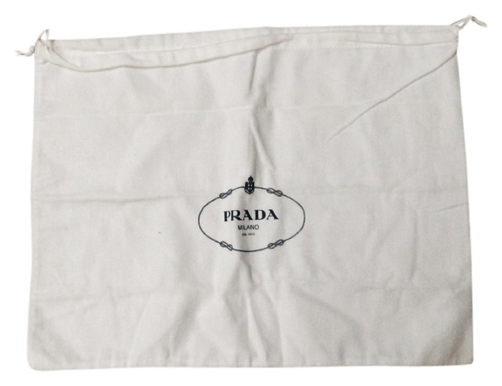 Prada Leather Belt Buckle Tote Bag