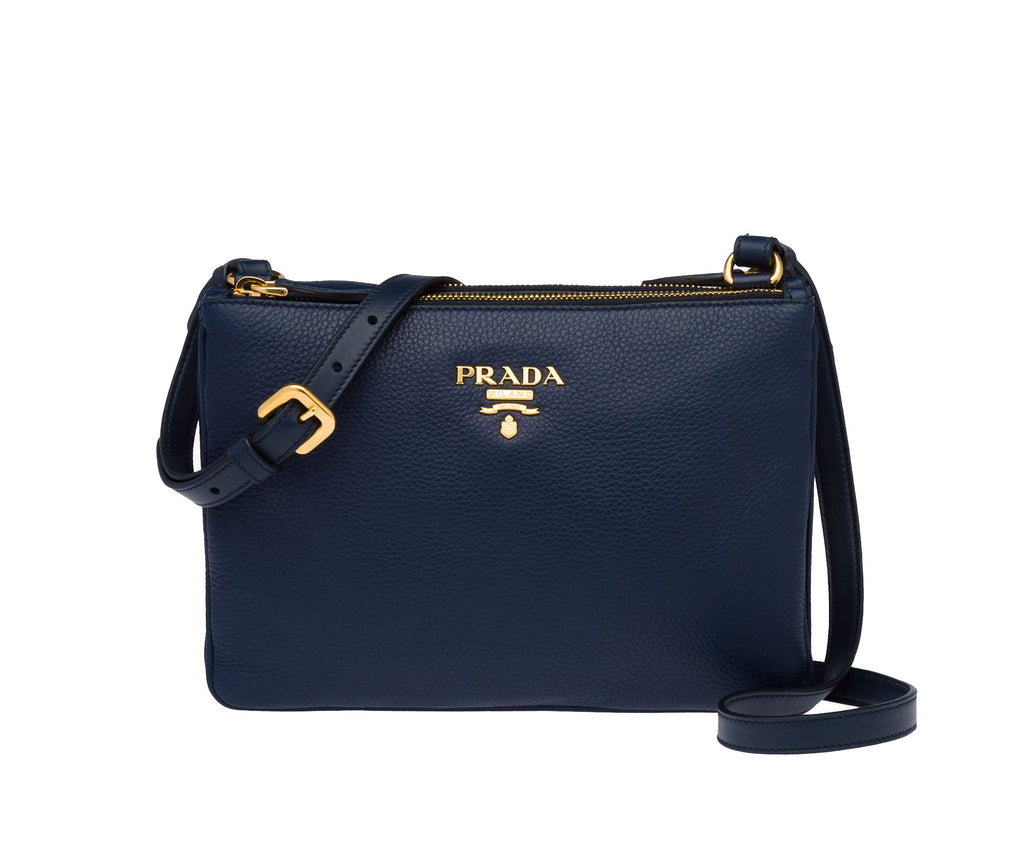 Prada Navy Blue Vitello Phenix Bandoliera Leather Crossbody Bag – Queen Bee  of Beverly Hills