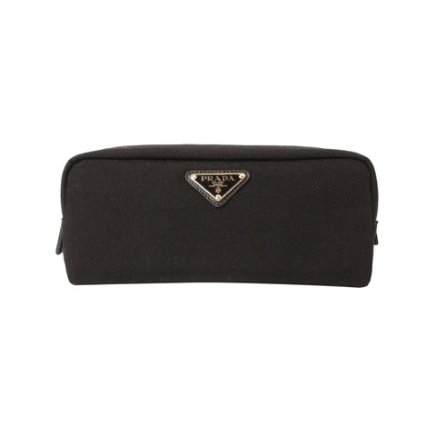 Prada Necessaire Black Cordura Fabric Cosmetic Toiletry Bag 2NA001 at_Queen_Bee_of_Beverly_Hills