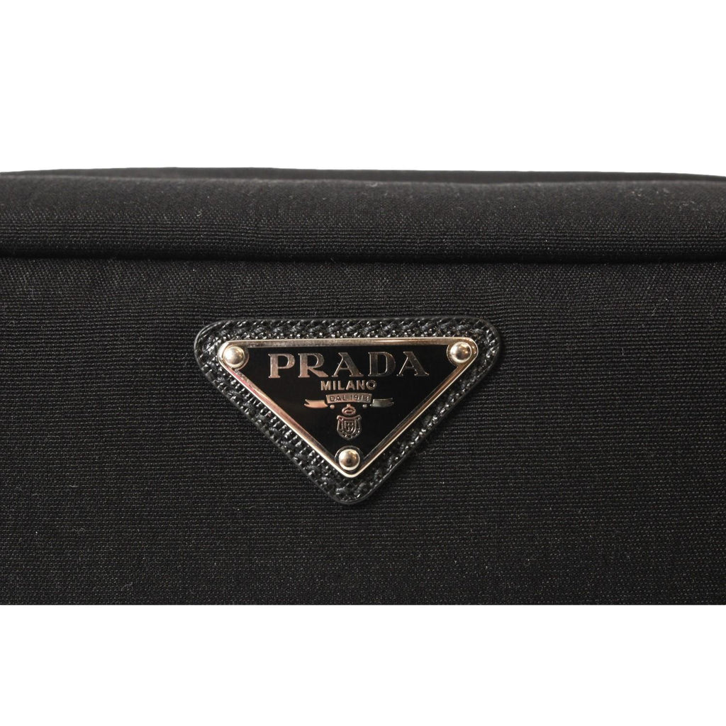 Prada Necessaire Black Cordura Fabric Cosmetic Toiletry Bag 2NA001 at_Queen_Bee_of_Beverly_Hills