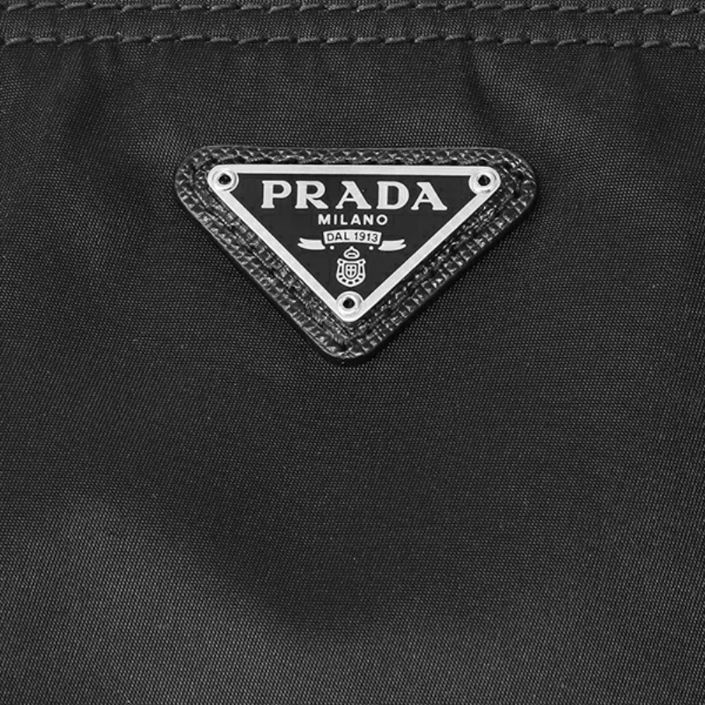 Prada Black Tessuto Nylon Medium Cosmetic Case Clutch – Queen Bee