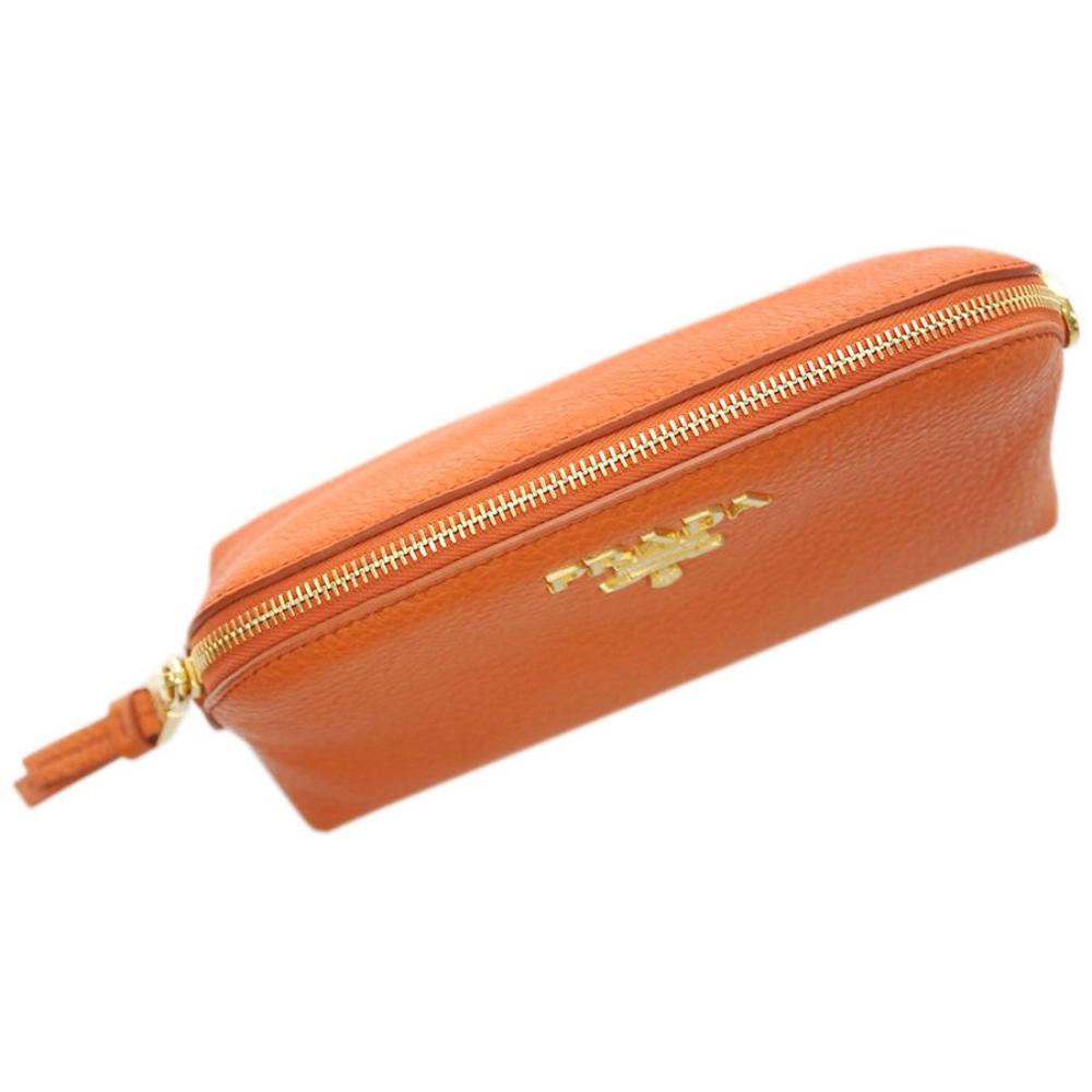 Prada Vitello Daino Cannella Brown Leather Cosmetic Pouch Clutch Bag –  Queen Bee of Beverly Hills