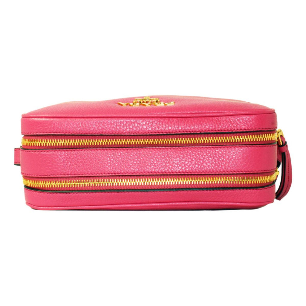 Prada Hot Pink Saffiano Lux Leather Mini Double Zip Tote Prada