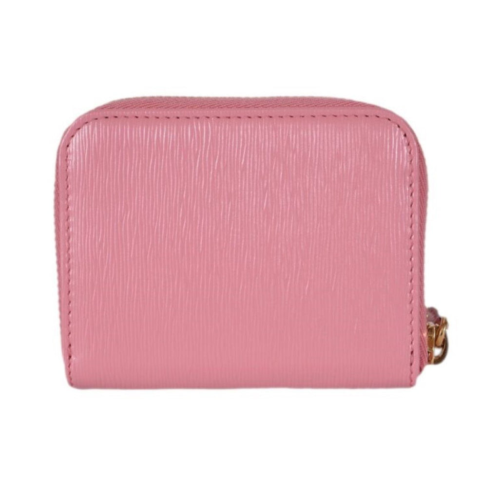 Powder Pink Saffiano Leather Mini Pouch