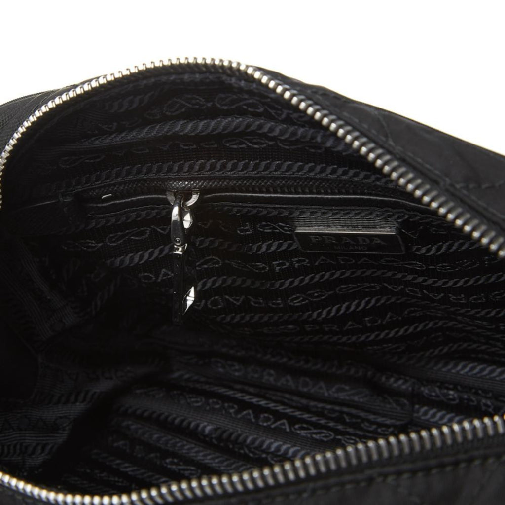 Prada Bandoliera Nylon Shoulder Bag In Black