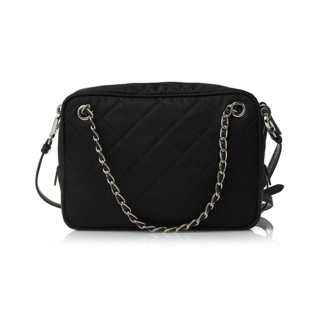 Prada Bandoliera Black Tessuto Nylon Quilted Triangle Logo Crossbody Bag  1BH910 - Rverve