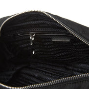 Prada Re-Edtion Nylon Quilted Black Triangle Logo Crossbody Bag available at Queen Bee of Beverly Hills