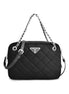 Prada Re-Edtion Nylon Quilted Black Triangle Logo Crossbody Bag available at Queen Bee of Beverly Hills