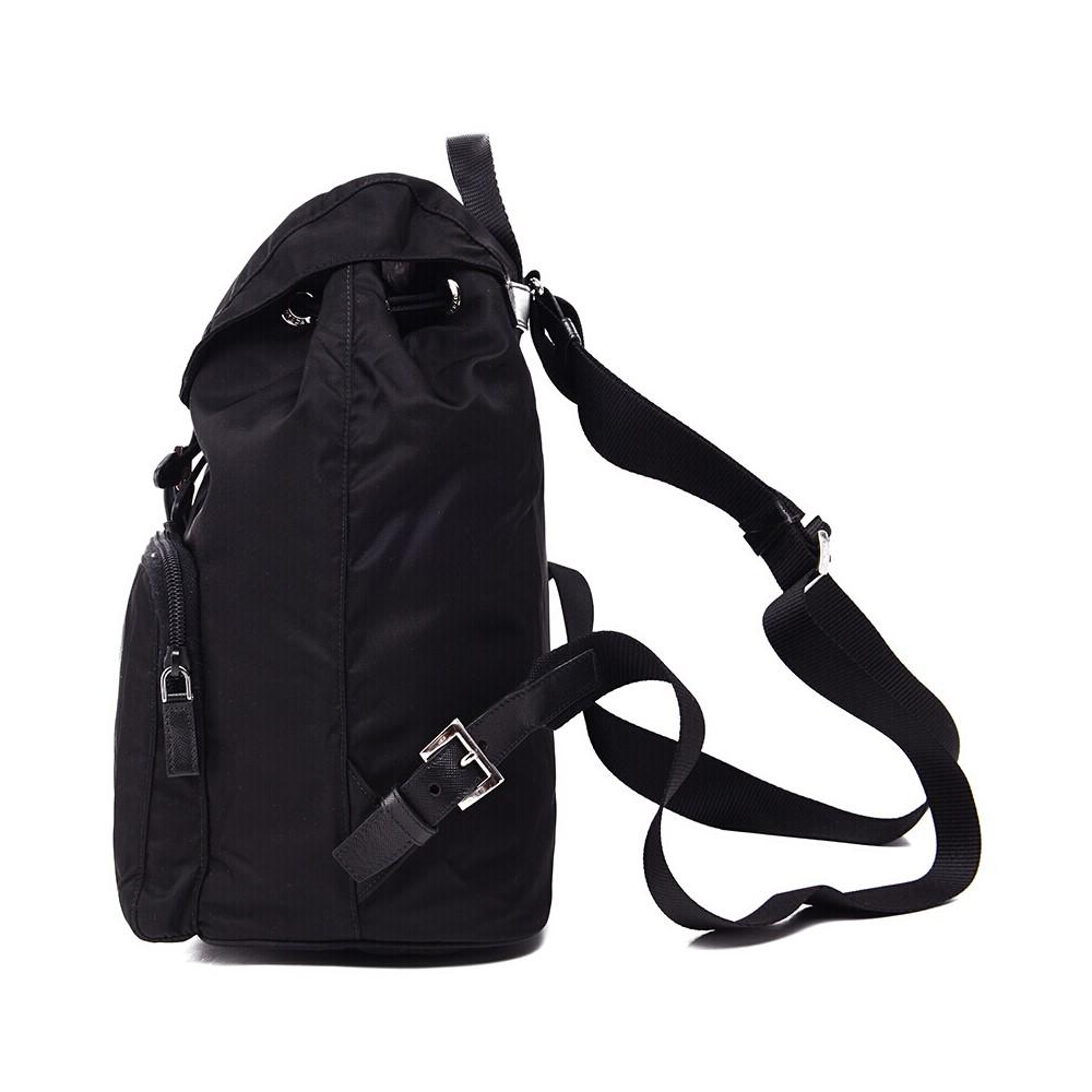 Prada Re-Nylon Black Drawstring Medium Rucksack Backpack available at Queen Bee of Beverly Hills