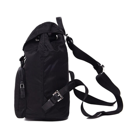 Prada Re-Nylon Black Drawstring Medium Rucksack Backpack available at Queen Bee of Beverly Hills
