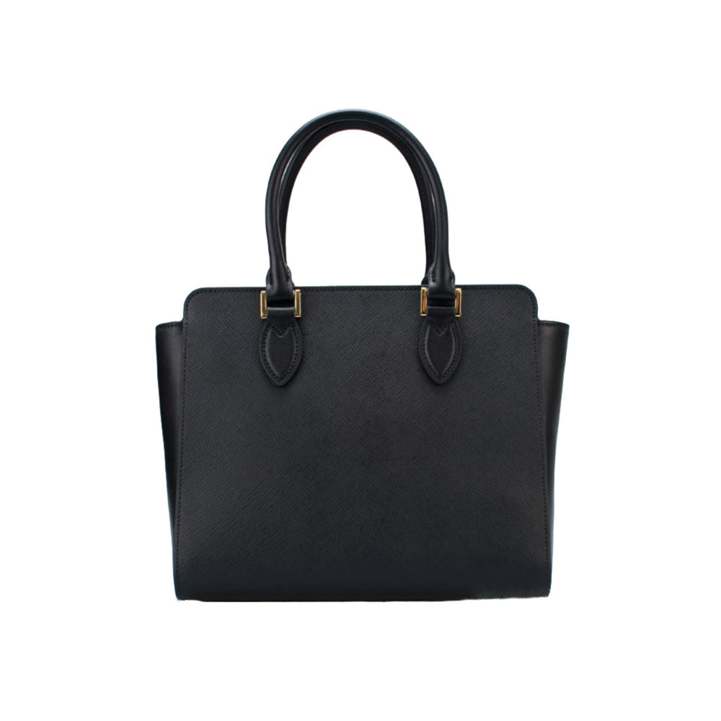 Prada Saffiano Borsa Black Leather Shoulder Tote Handbag 1BA113 at_Queen_Bee_of_Beverly_Hills