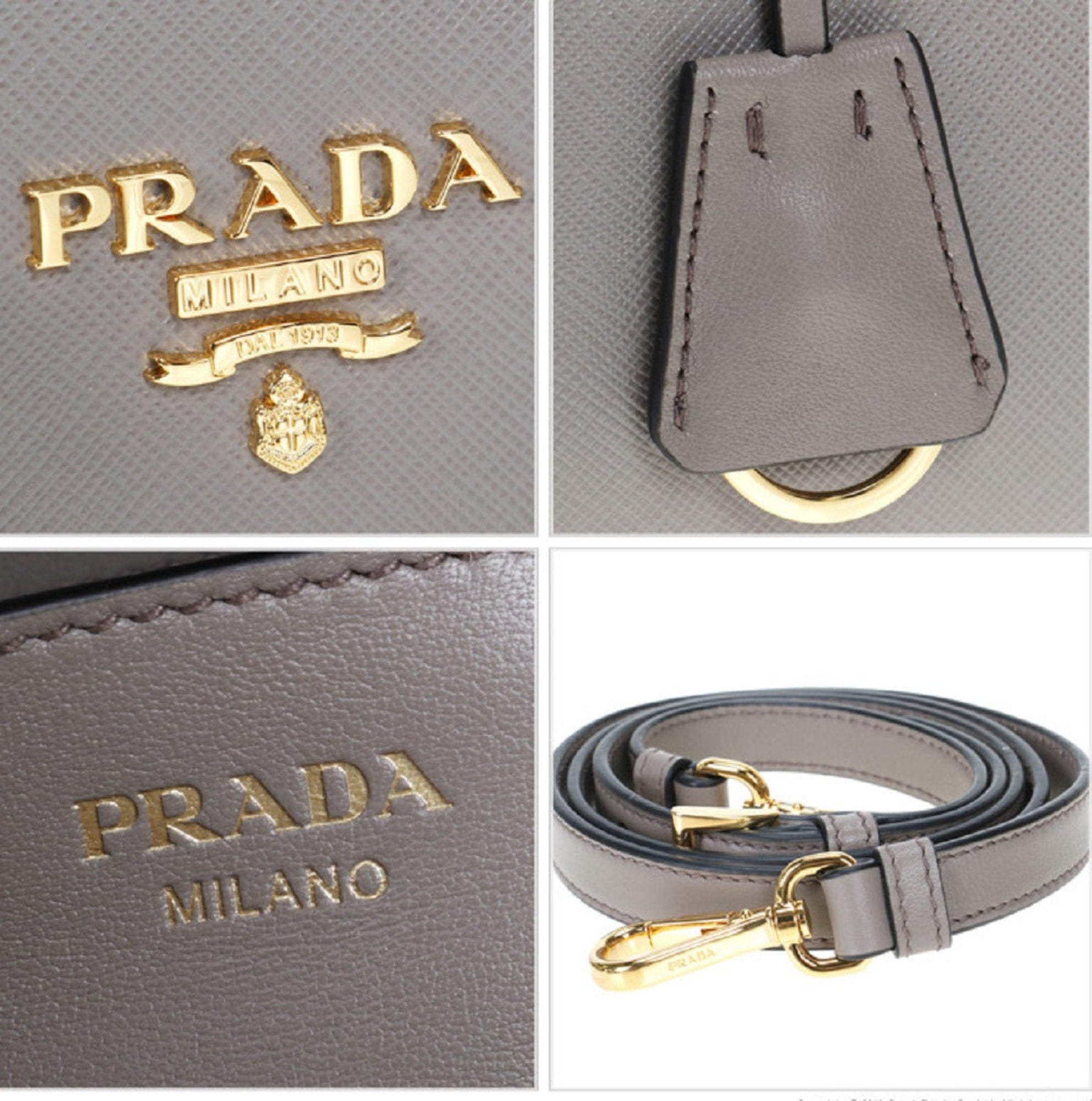 Prada Saffiano Leather Argilla Satchel Handbag 1BA113 at_Queen_Bee_of_Beverly_Hills