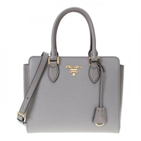 Prada Pattina Glace Calf Leather Cammeo Beige Pattina Studded