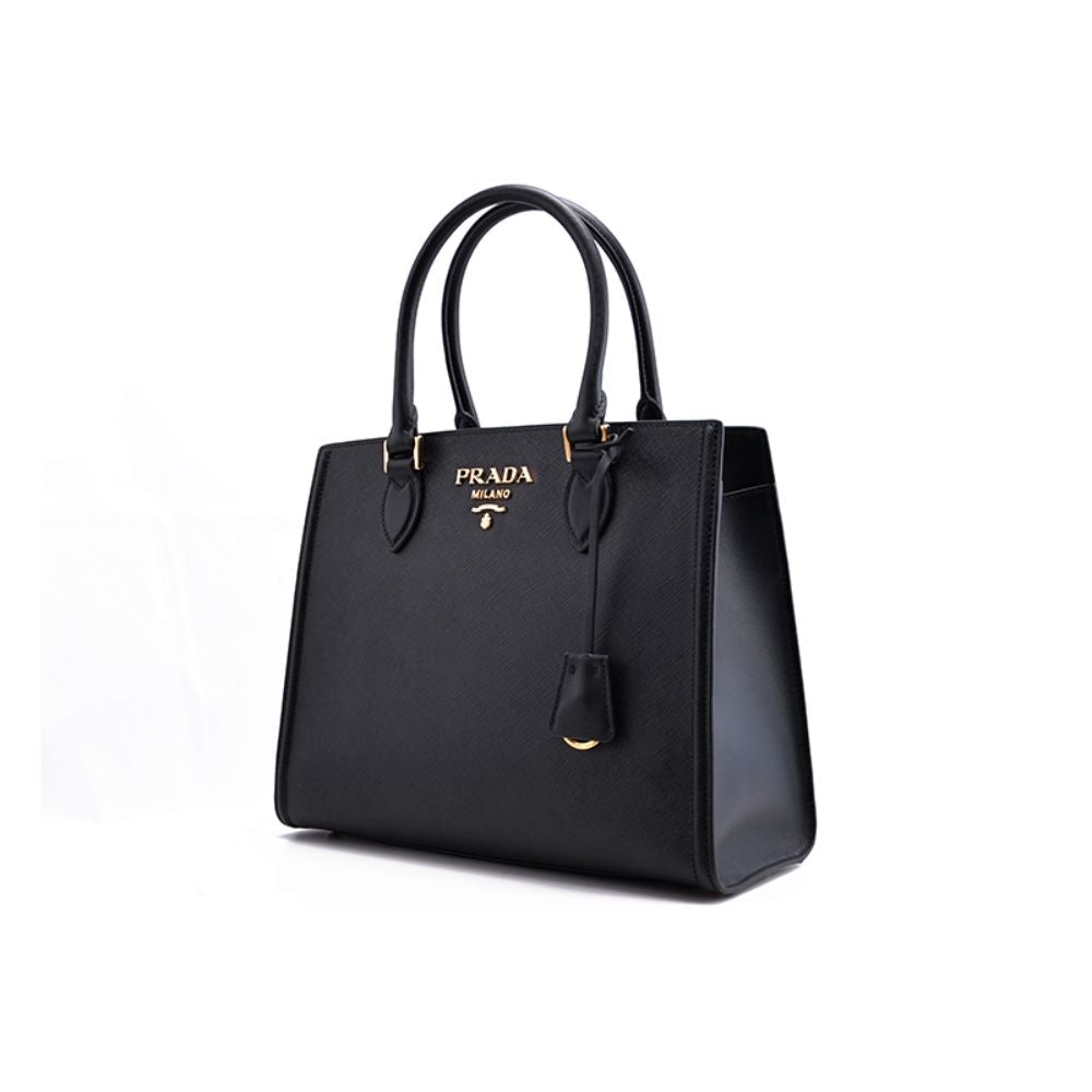 prada saffiano bag black