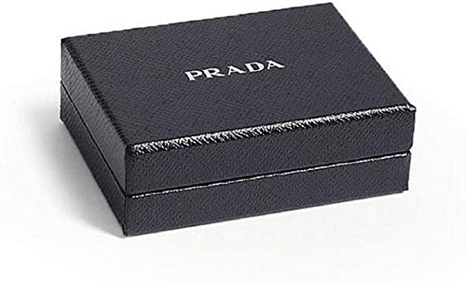 Prada Saffiano Mens Credit Card Wallet Black Nero Silver Logo 2MC223 –  Queen Bee of Beverly Hills