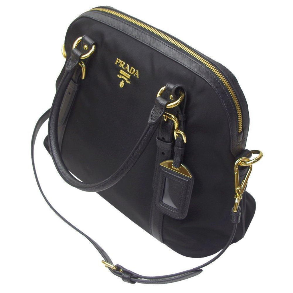 PRADA Tessuto Nylon Saffiano Medium Backpack Black 1223443