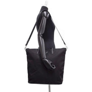 Prada Tessuto Nylon Black Convertible Shopping Tote available at Queen Bee of Beverly Hills