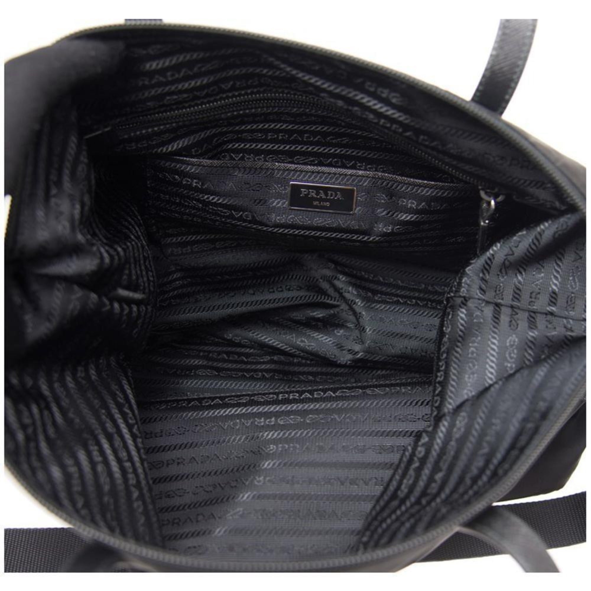 Prada Tessuto Nylon Black Convertible Shopping Tote available at Queen Bee of Beverly Hills