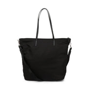 Prada Tessuto Nylon Black Convertible Shopping Tote available at Queen Bee of Beverly Hills