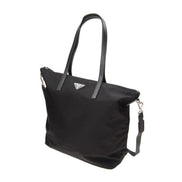 Prada Tessuto Nylon Black Convertible Shopping Tote available at Queen Bee of Beverly Hills