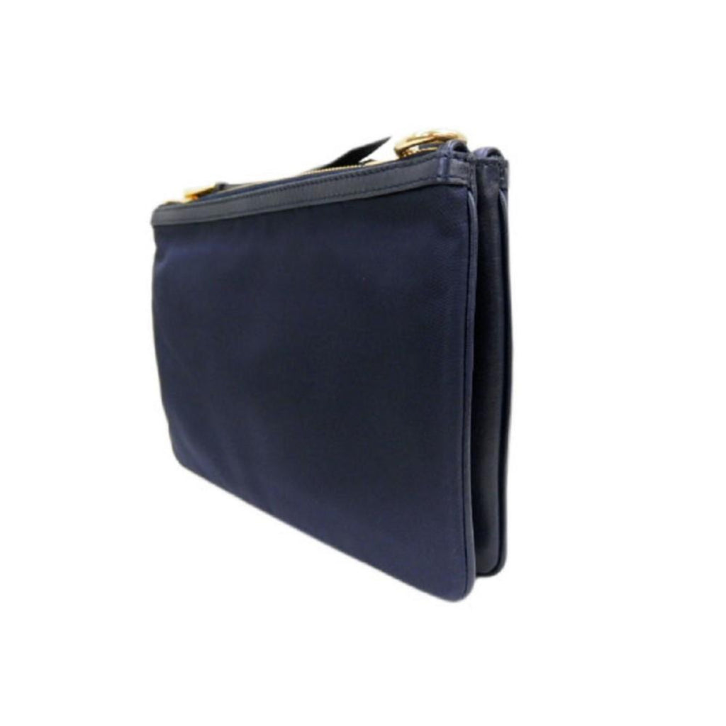 Leather crossbody bag Prada Blue in Leather - 24429053