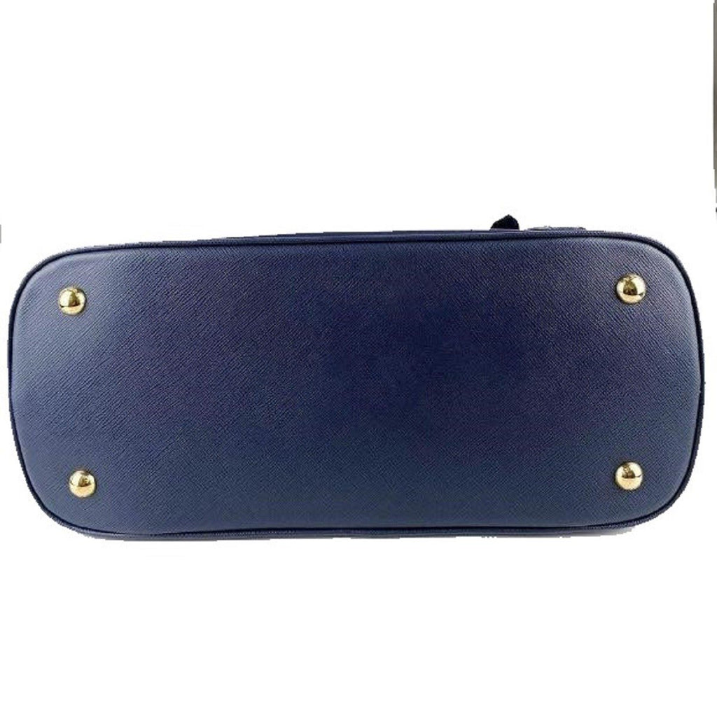 Prada Womens Tessuto Nylon Saffiano Leather Black Handbag 1BB013