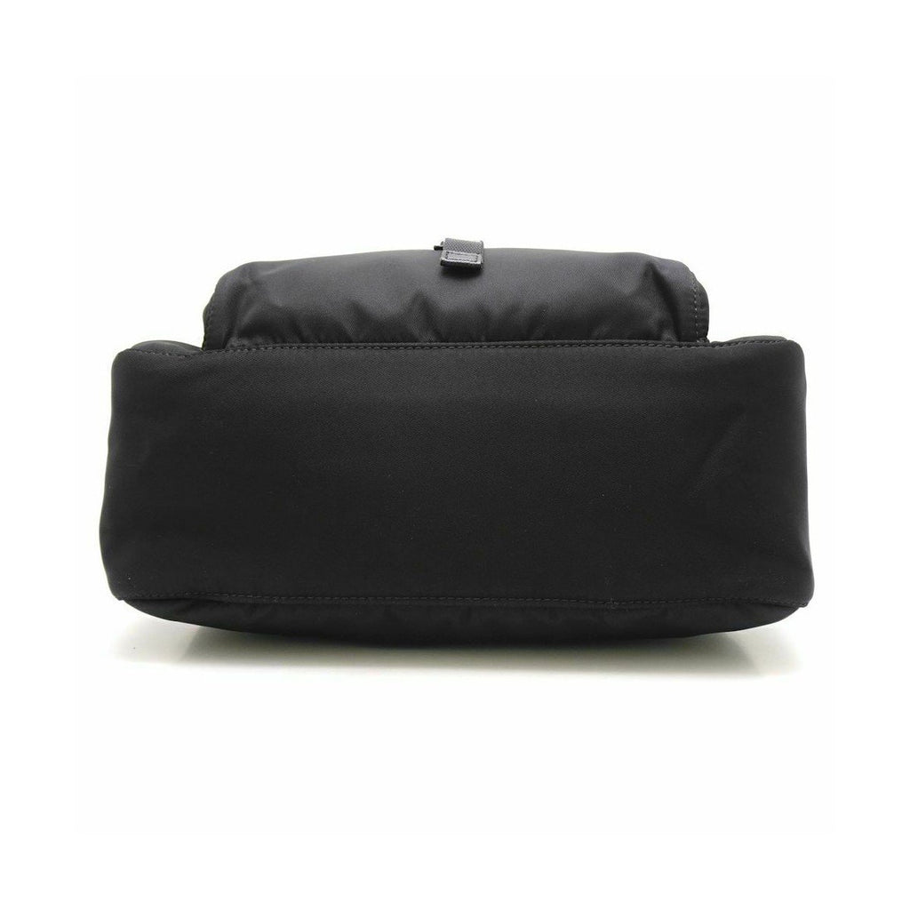 Prada Monochrome Chain Flap Bag Embellished Saffiano Leather Small