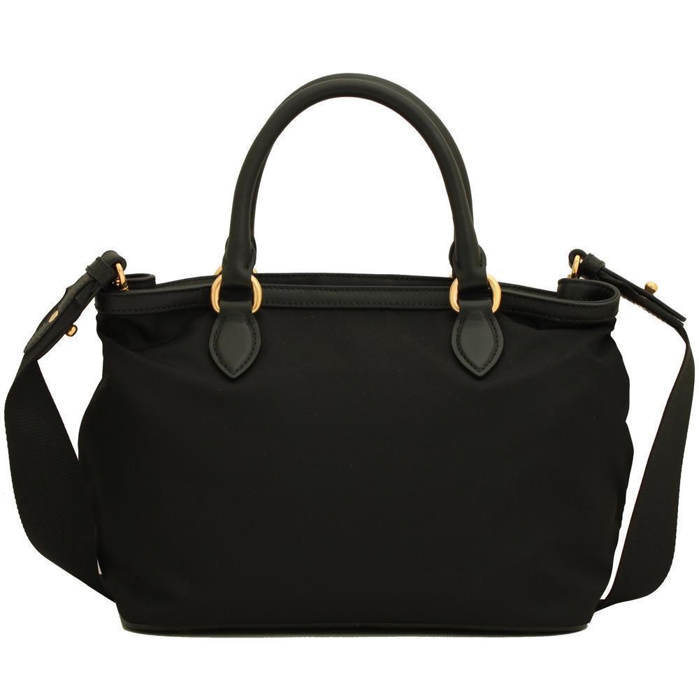 Prada Black Tessuto Nylon Calf Leather Trim Satchel Tote Bag – Queen Bee of  Beverly Hills