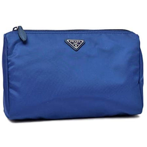Prada Tessuto Nylon Triangle Logo Large Toiletry Case Bluette Blue 1NA012 at_Queen_Bee_of_Beverly_Hills