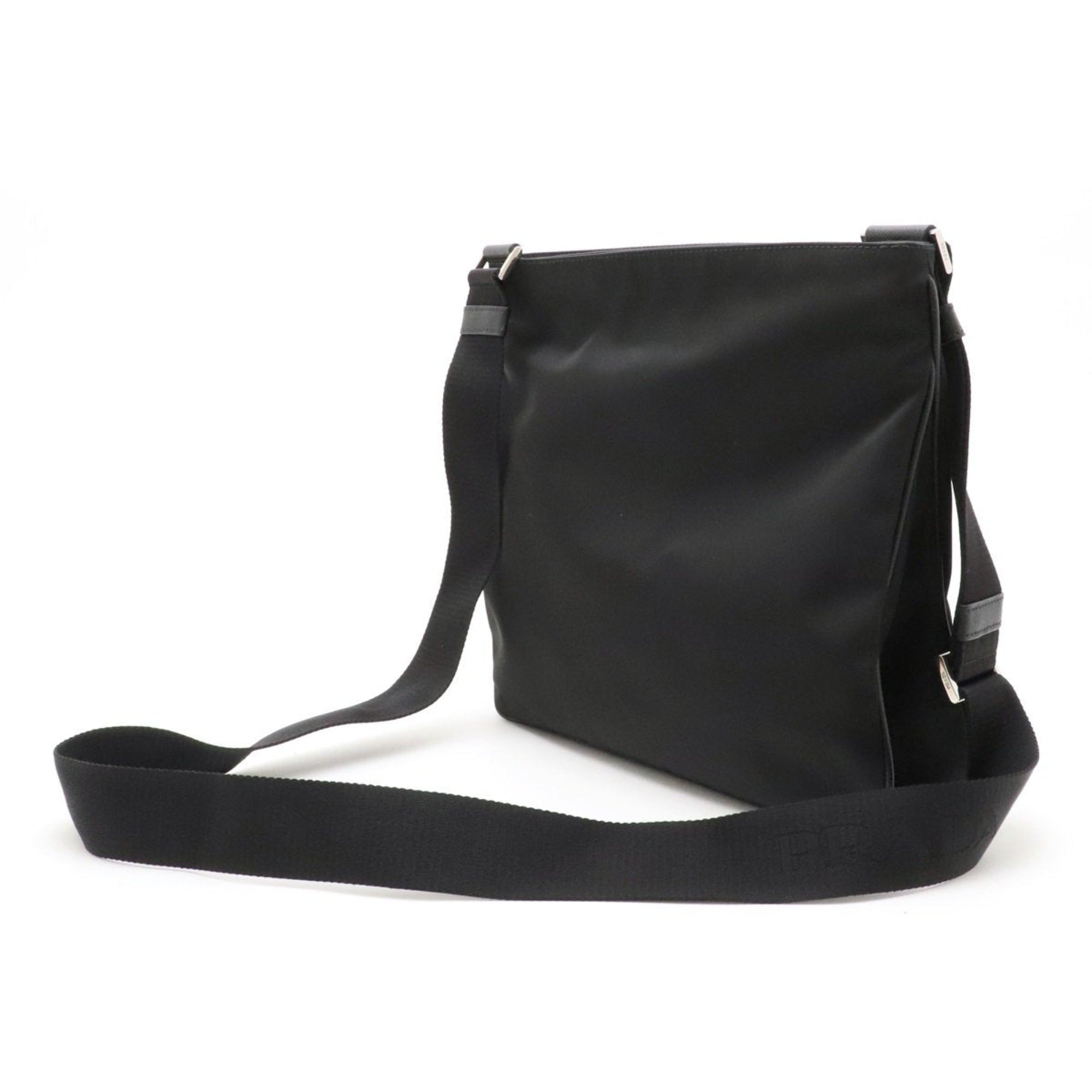 Prada Tessuto Saffiano Black Messenger Bag Cross Body available at Queen Bee of Beverly Hills