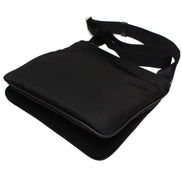 Prada Tessuto Saffiano Black Messenger Bag Cross Body available at Queen Bee of Beverly Hills
