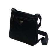 Prada Tessuto Saffiano Black Messenger Bag Cross Body available at Queen Bee of Beverly Hills