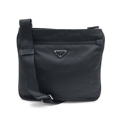Prada Tessuto Saffiano Black Messenger Bag Cross Body available at Queen Bee of Beverly Hills