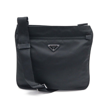 Prada Tessuto Saffiano Black Messenger Bag Cross Body available at Queen Bee of Beverly Hills