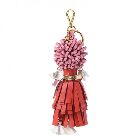 Prada Trick in Pelle Lacca Wendy Red Pink Leather Keychain 1TL170 at_Queen_Bee_of_Beverly_Hills