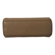 Prada Vitello Daino Argilla Grey Leather Cosmetic Pouch available at Queen Bee of Beverly Hills