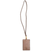 Prada Vitello Move Beige Leather Logo Plaque Lanyard Cardholder Wallet available at Queen Bee of Beverly Hills