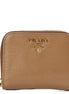 Prada Vitello Move Cipria Beige Leather Zip Around available at Queen Bee of Beverly Hills