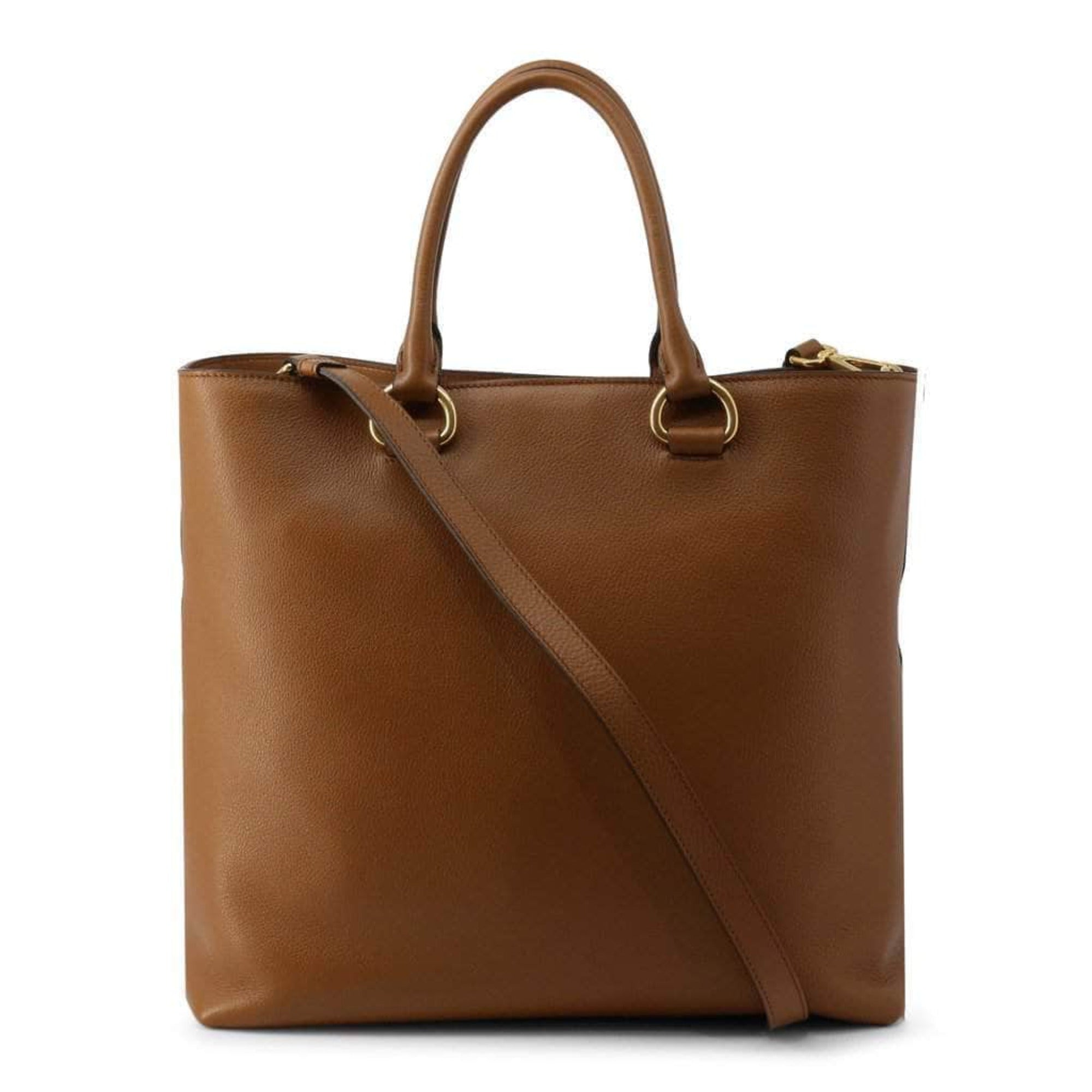 Prada Vitello Phenix Cognac Brown Shopping Tote Bag 1BG865 at_Queen_Bee_of_Beverly_Hills