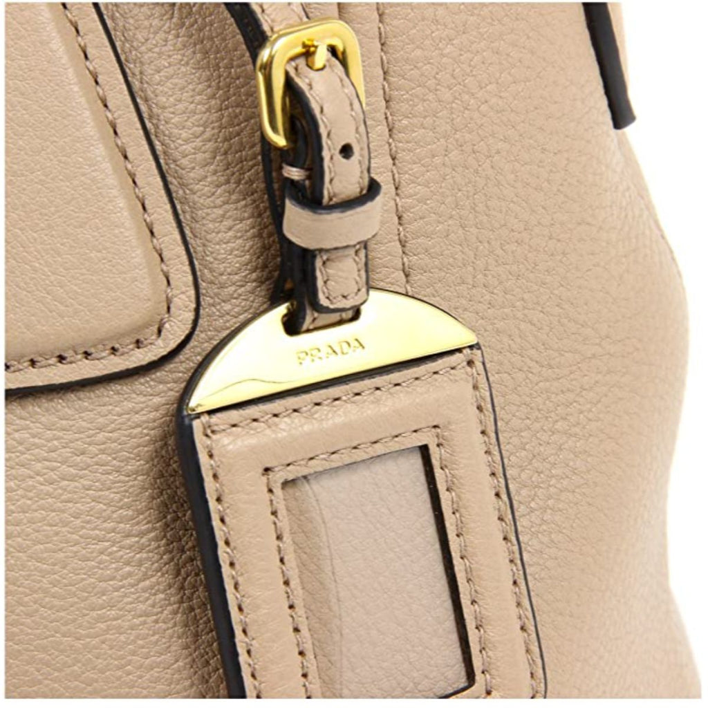 Prada Vitello Phenix Leather Convertible Zip Bag Cammeo Beige 1BC032 at_Queen_Bee_of_Beverly_Hills