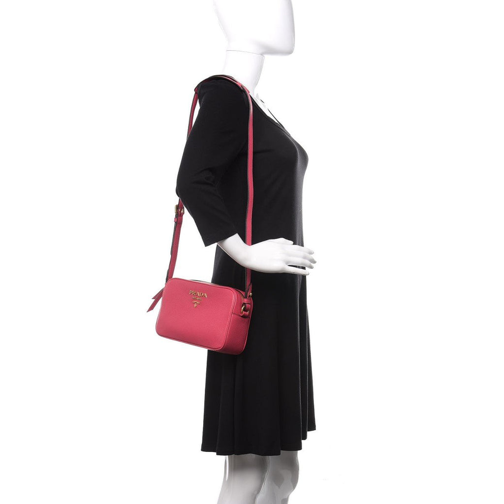 New Prada Miniborse Peonia Pink Vitello Move Leather Crossbody