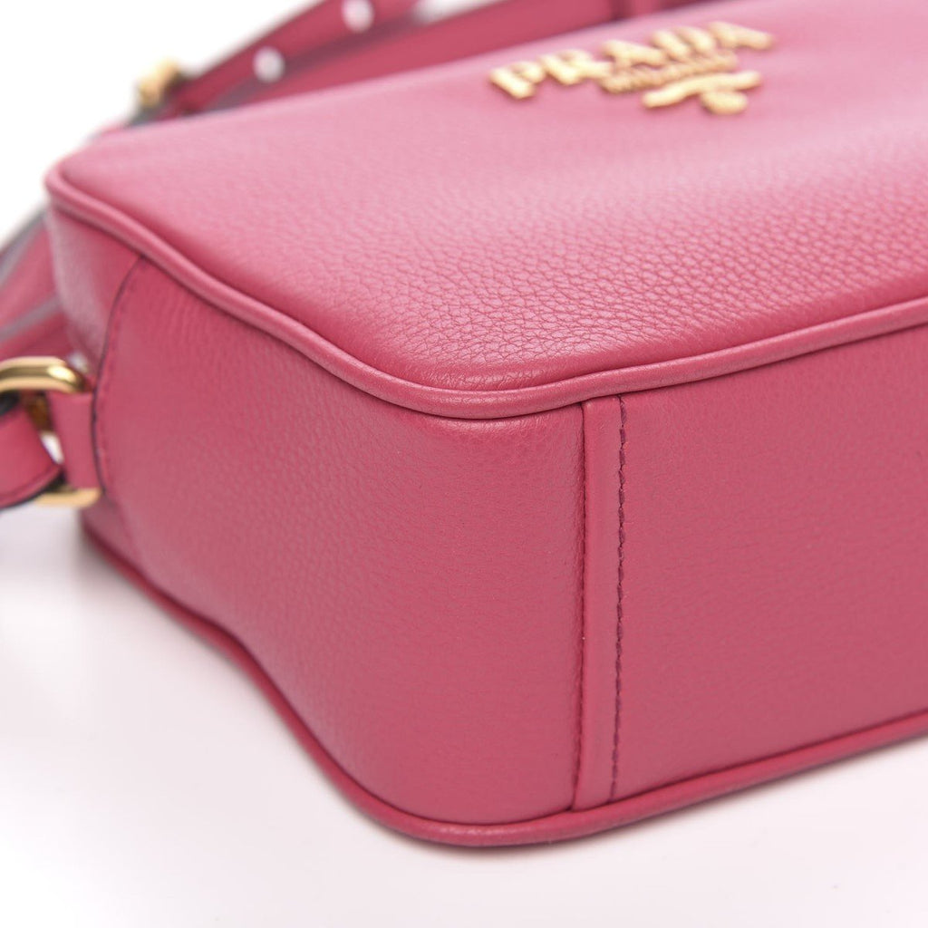 Prada Vitello Phenix Leather Peonia Pink Shoulder Camera Bag 1BH103 at_Queen_Bee_of_Beverly_Hills