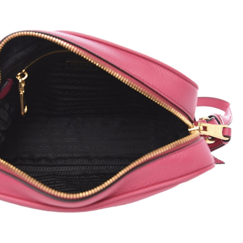 Prada Vitello Phenix Peonia Leather Flap Crossbody Bag – Queen Bee