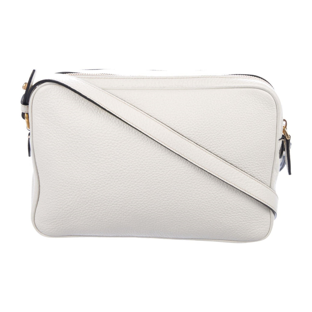 Prada Vitello Phenix White Leather Double Zip Camera Crossbody – Queen Bee  of Beverly Hills