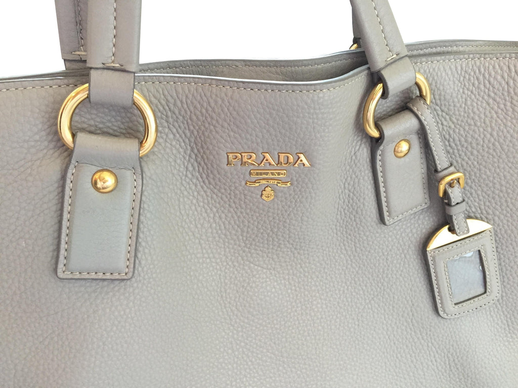 Prada Large Vitello Phenix Tote Black