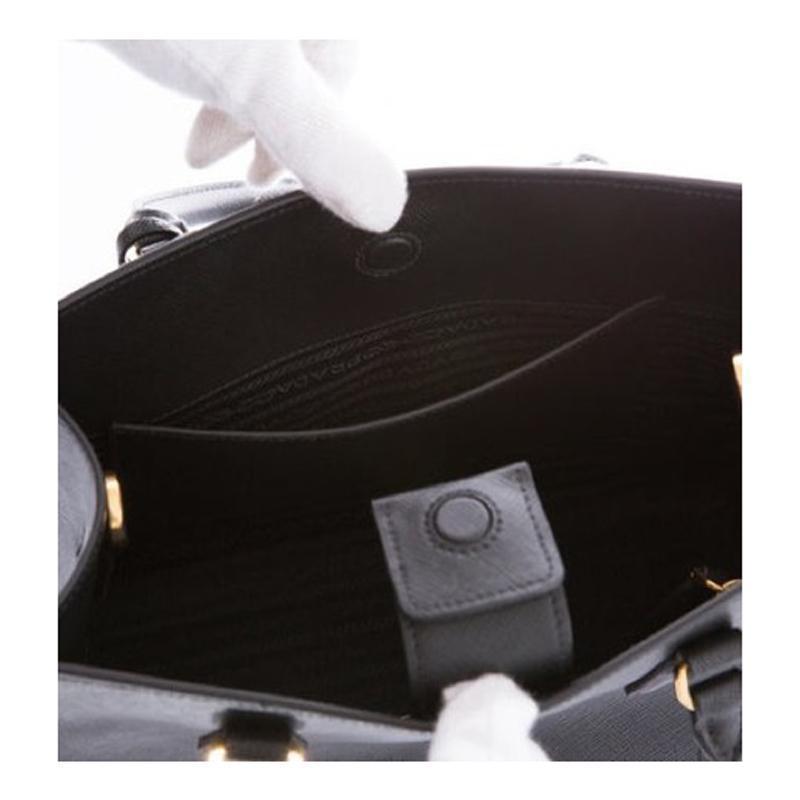 Prada Women's Black Saffiano Lux Handbag 1BA118 at_Queen_Bee_of_Beverly_Hills