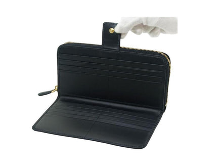 Prada Women's Black Vitello Move Full Zip Wallet 1ML348 at_Queen_Bee_of_Beverly_Hills